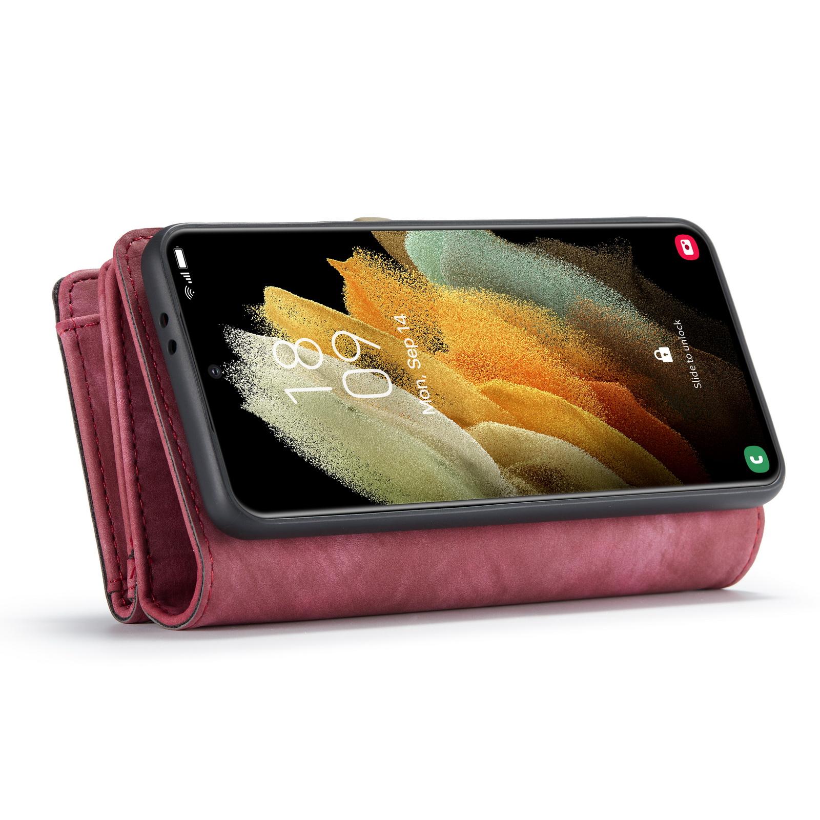 Cover portafoglio Multi-Slot Samsung Galaxy S21 Plus Rosso