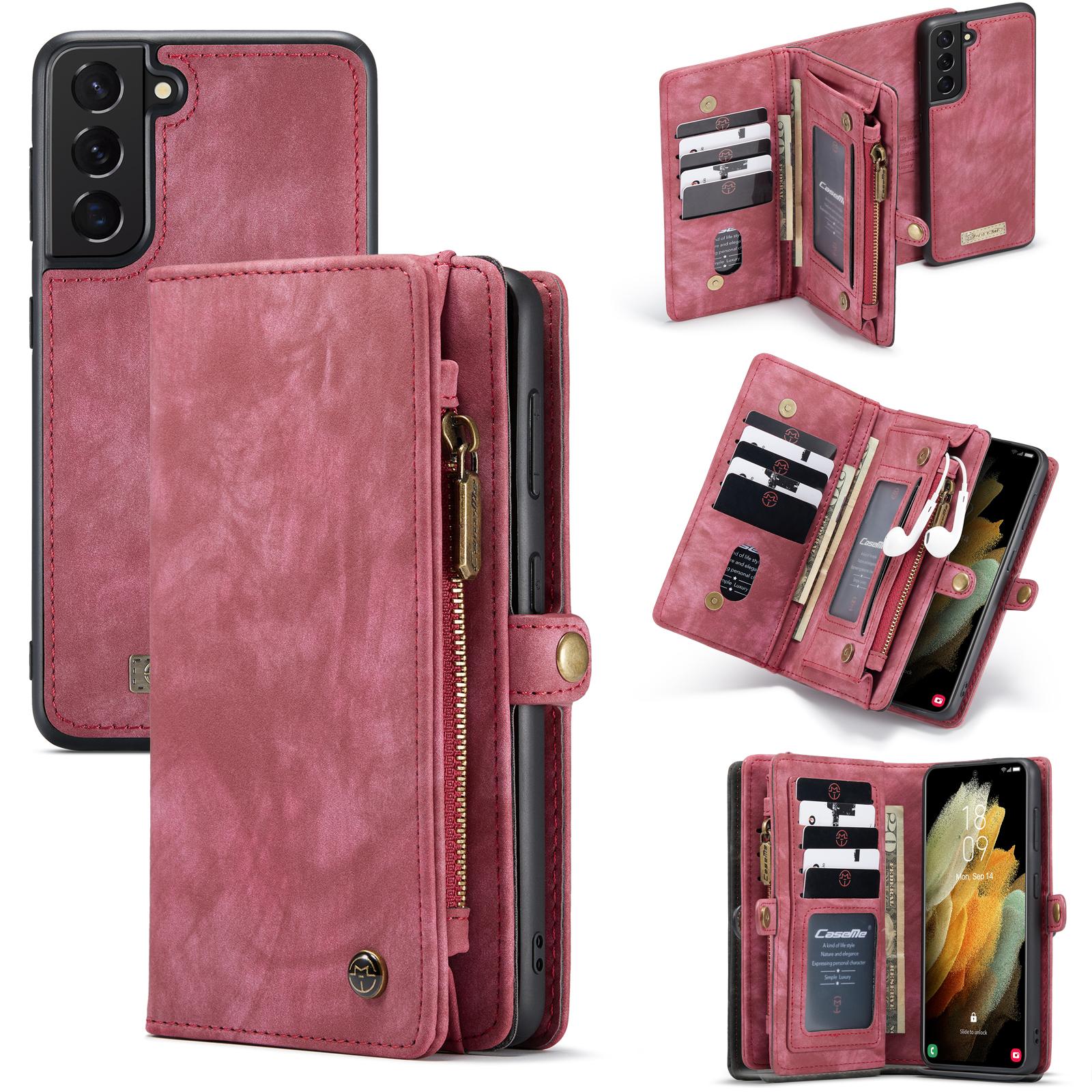 Cover portafoglio Multi-Slot Samsung Galaxy S21 Plus Rosso