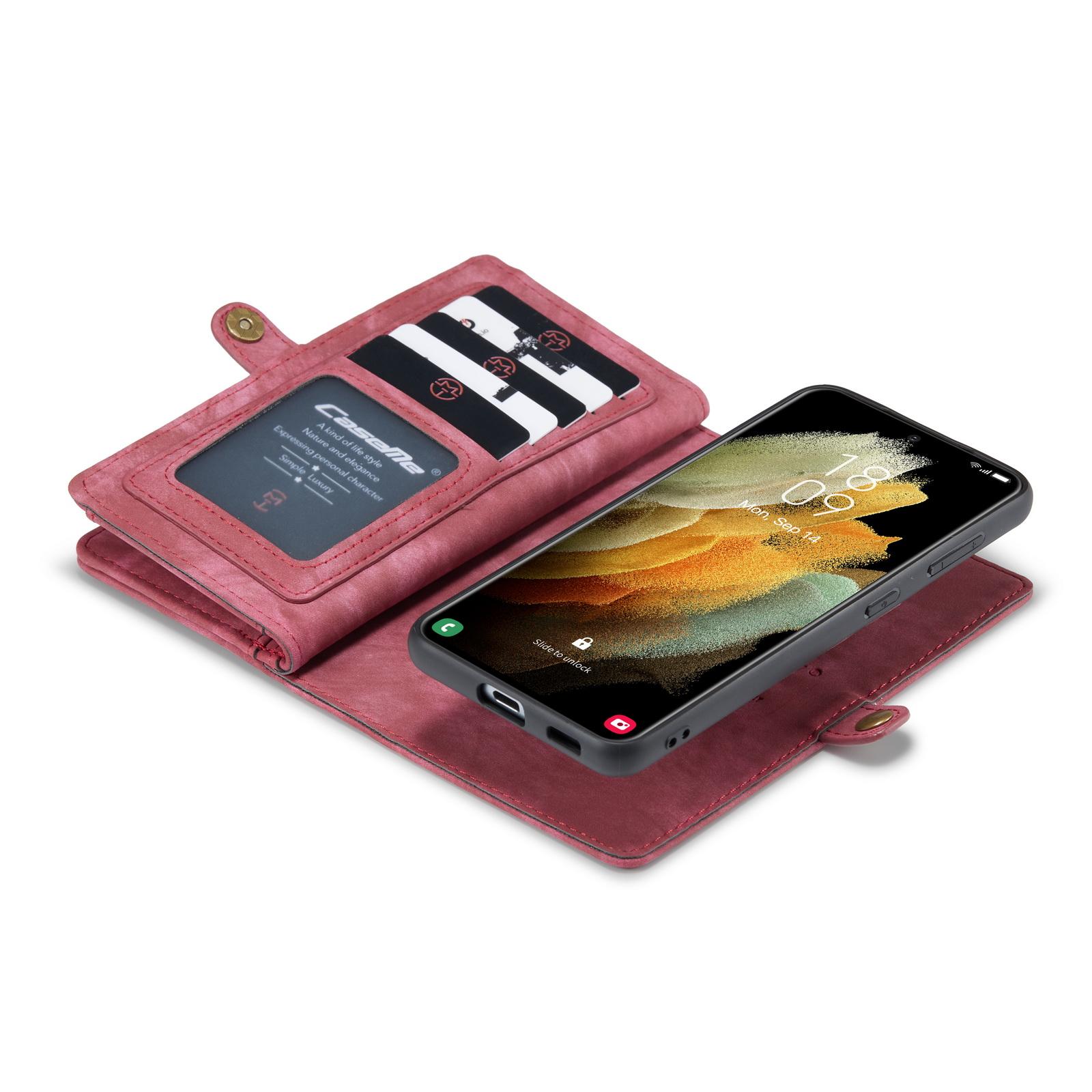 Cover portafoglio Multi-Slot Samsung Galaxy S21 Plus Rosso