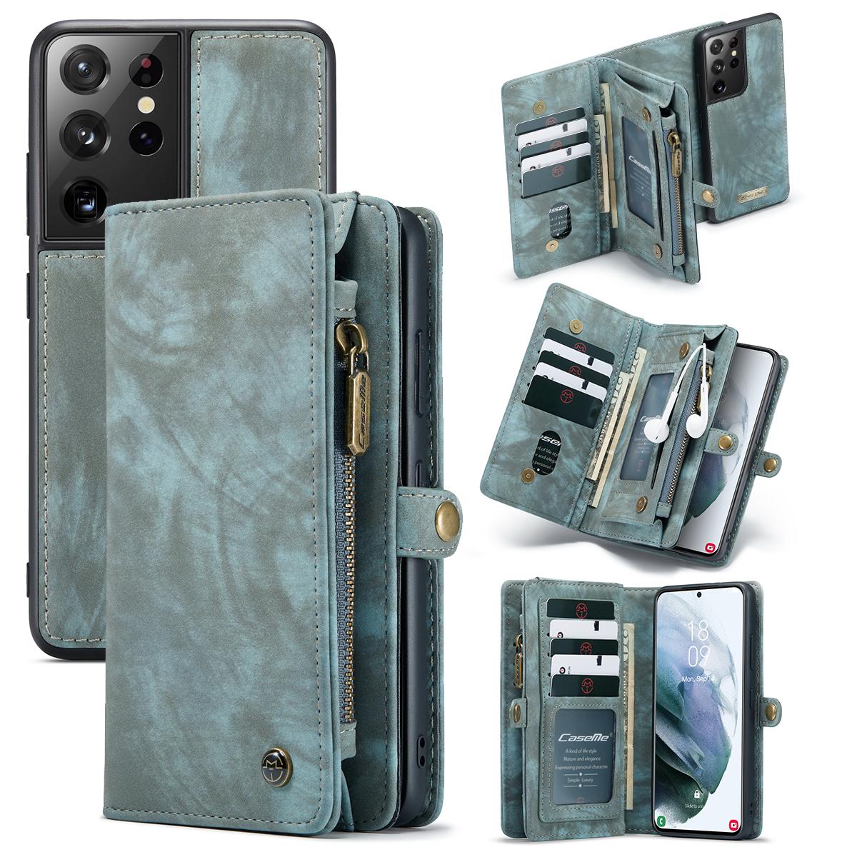 Cover portafoglio Multi-Slot Samsung Galaxy S21 Ultra Blu