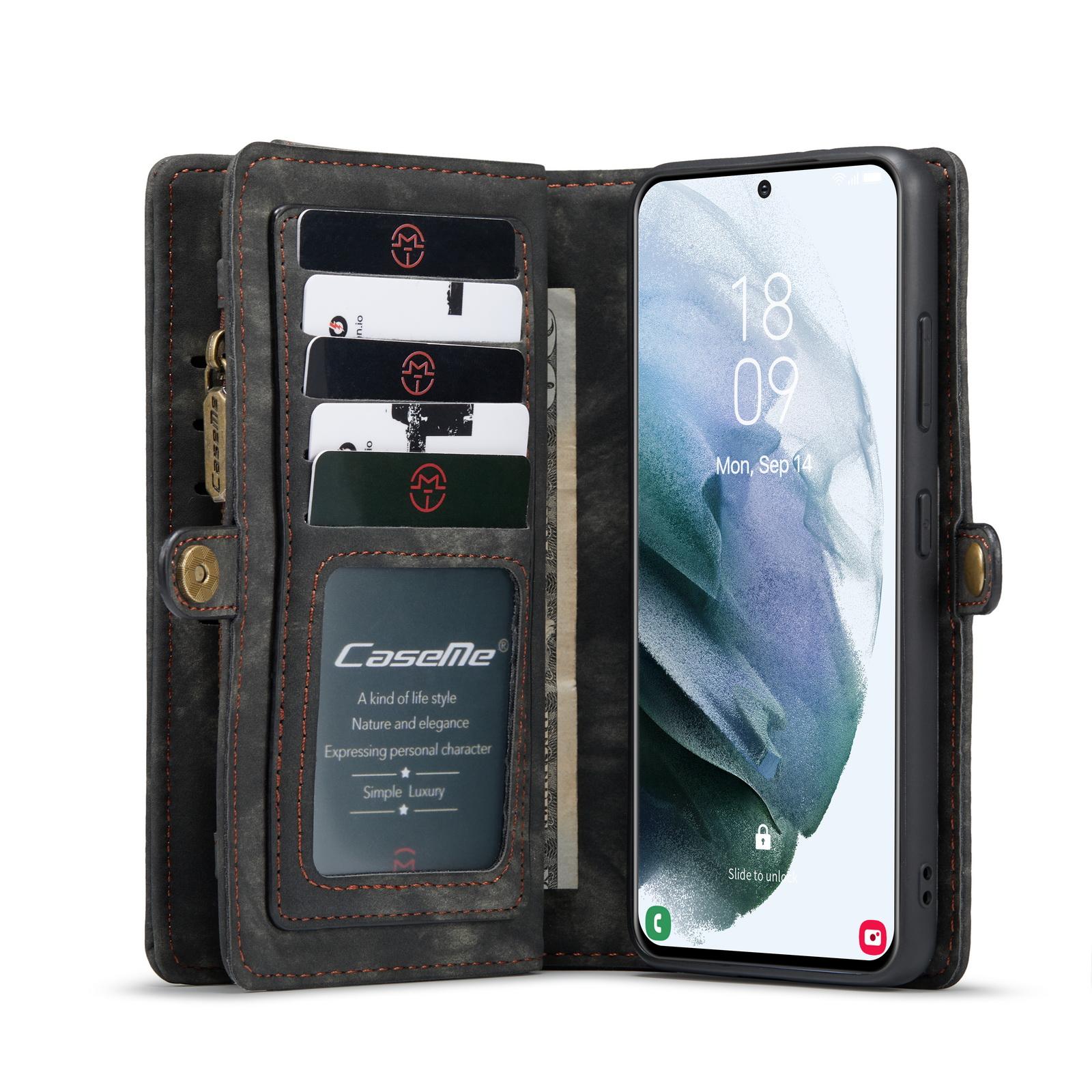 Cover portafoglio Multi-Slot Samsung Galaxy S21 Ultra Grigio