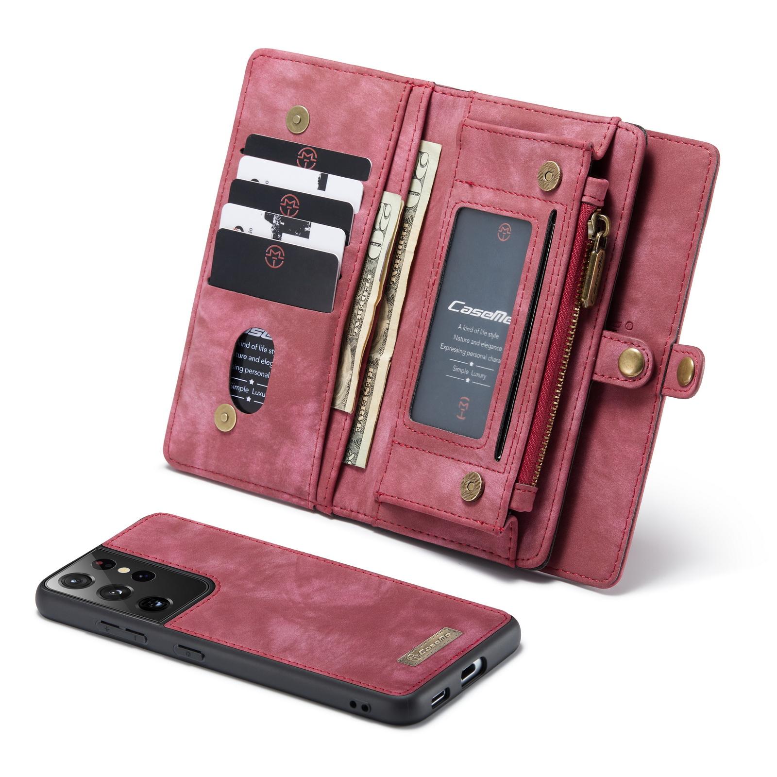 Cover portafoglio Multi-Slot Samsung Galaxy S21 Ultra Rosso