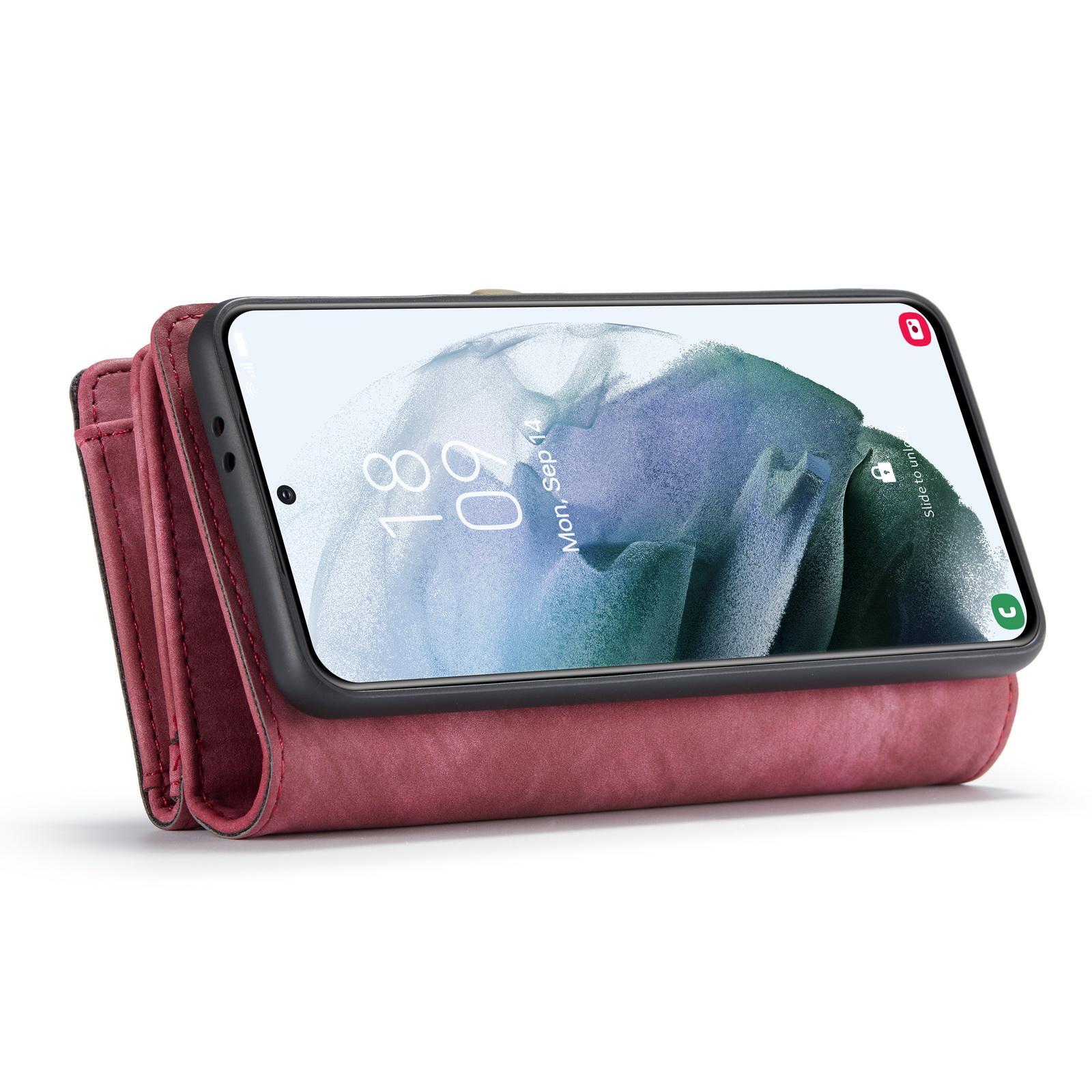 Cover portafoglio Multi-Slot Samsung Galaxy S21 Ultra Rosso