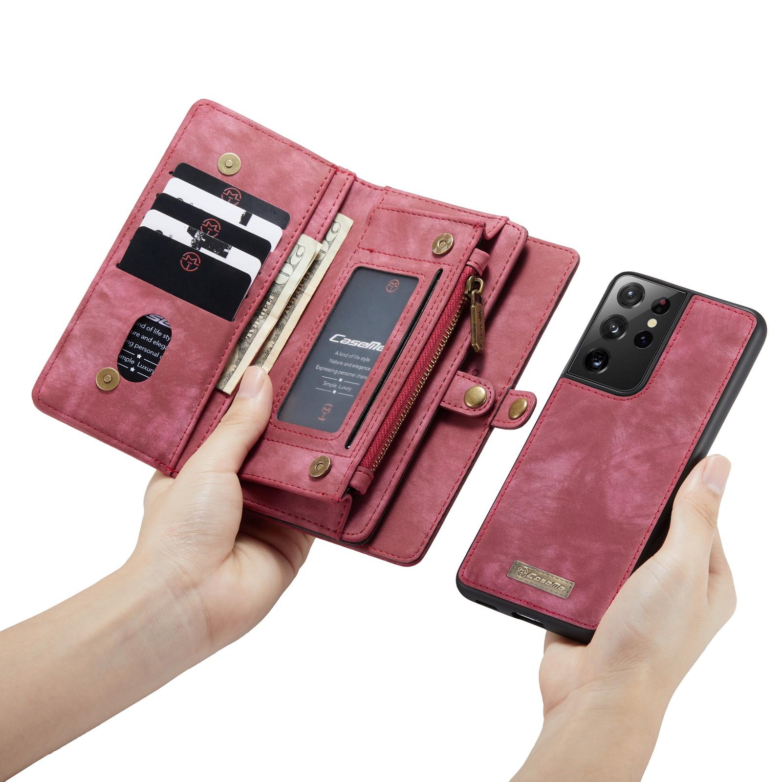 Cover portafoglio Multi-Slot Samsung Galaxy S21 Ultra Rosso