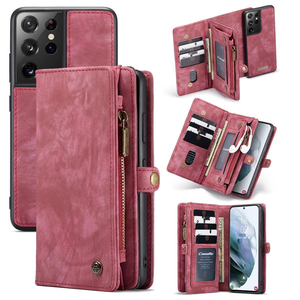 Cover portafoglio Multi-Slot Samsung Galaxy S21 Ultra Rosso