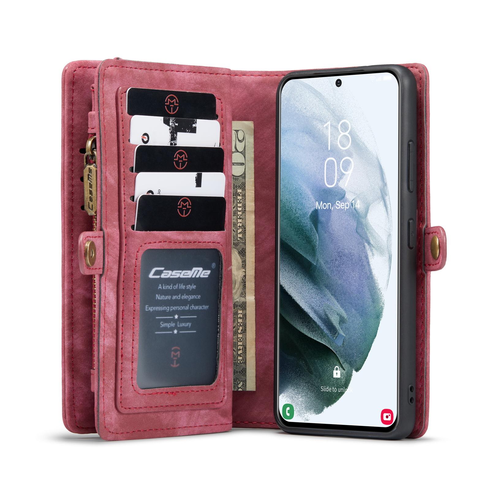 Cover portafoglio Multi-Slot Samsung Galaxy S21 Ultra Rosso