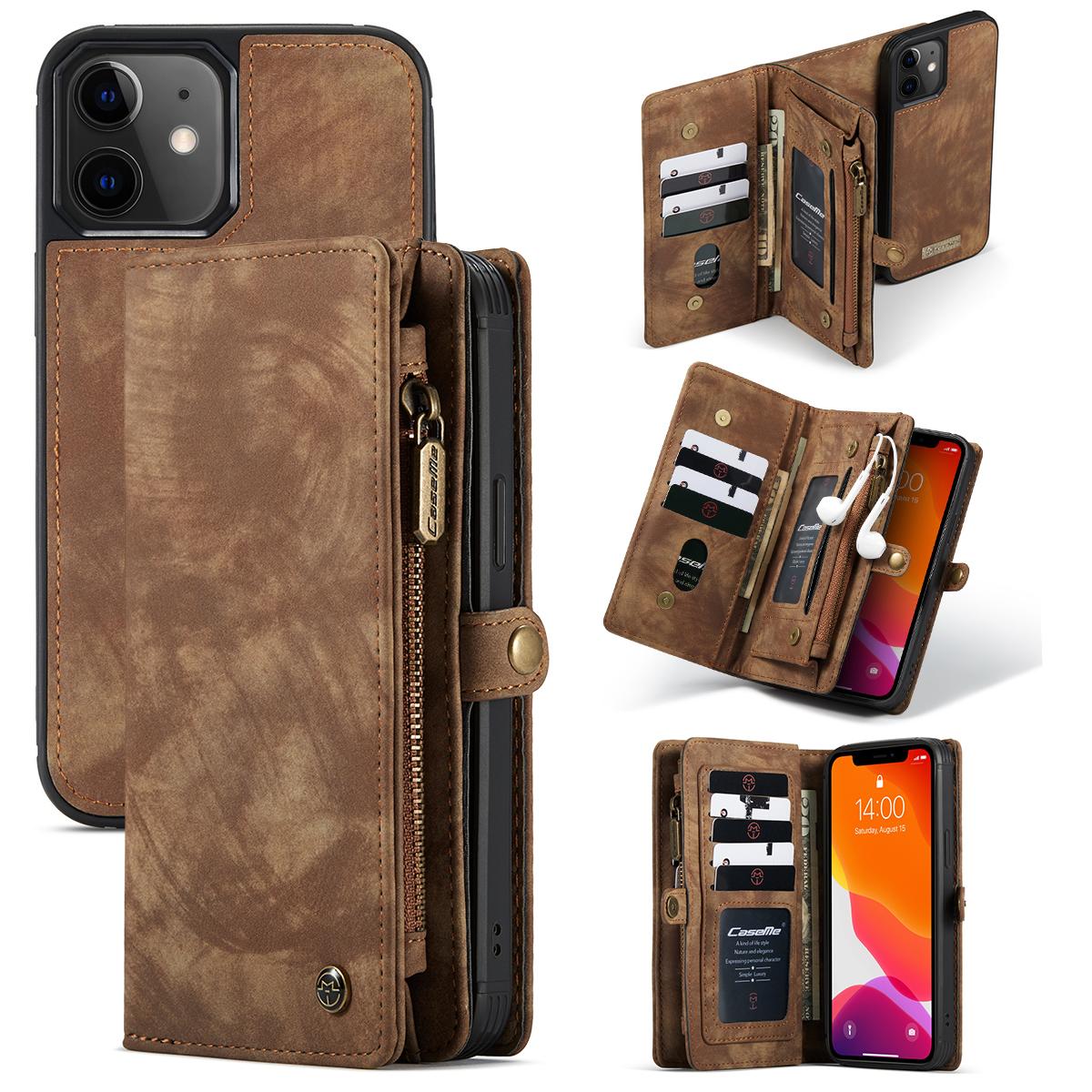 Cover portafoglio Multi-Slot Apple iPhone 12 Mini Marrone