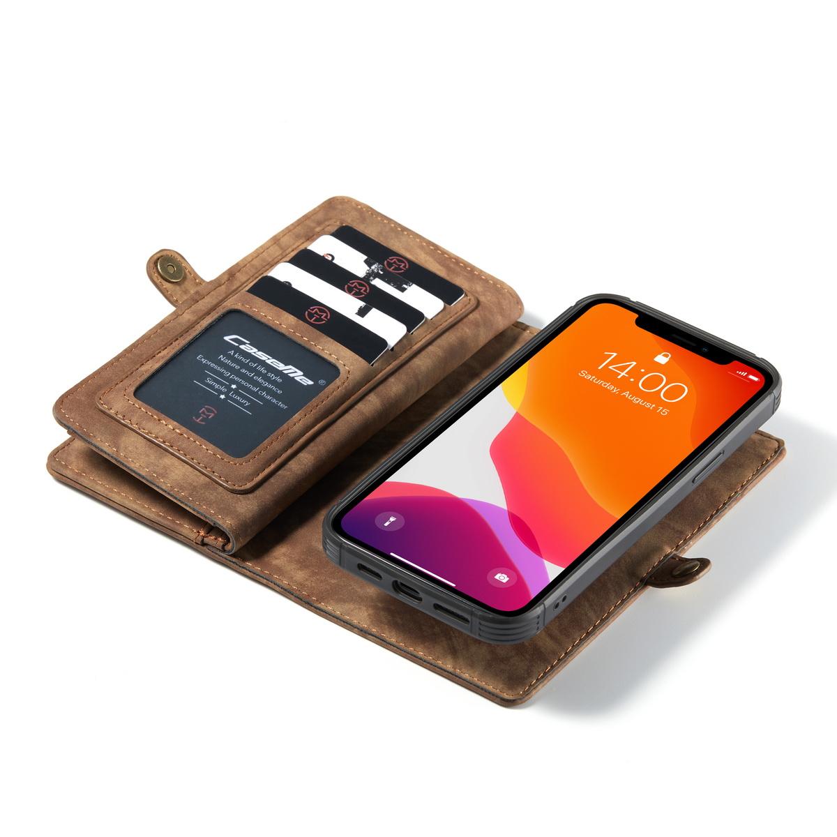 Cover portafoglio Multi-Slot Apple iPhone 12 Mini Marrone
