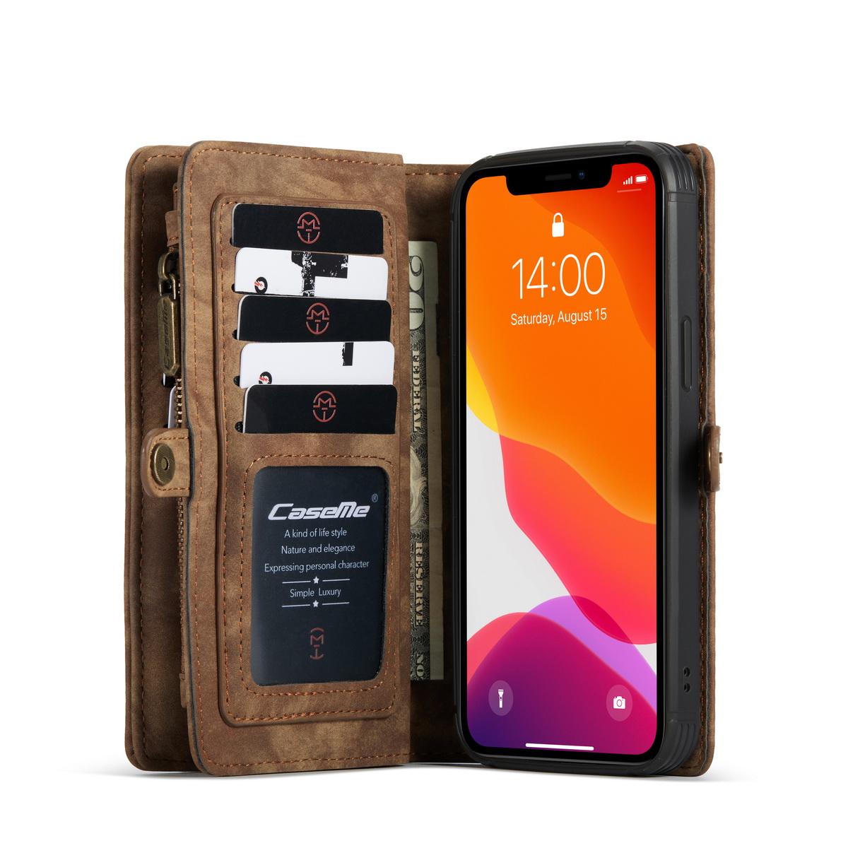 Cover portafoglio Multi-Slot Apple iPhone 12 Mini Marrone