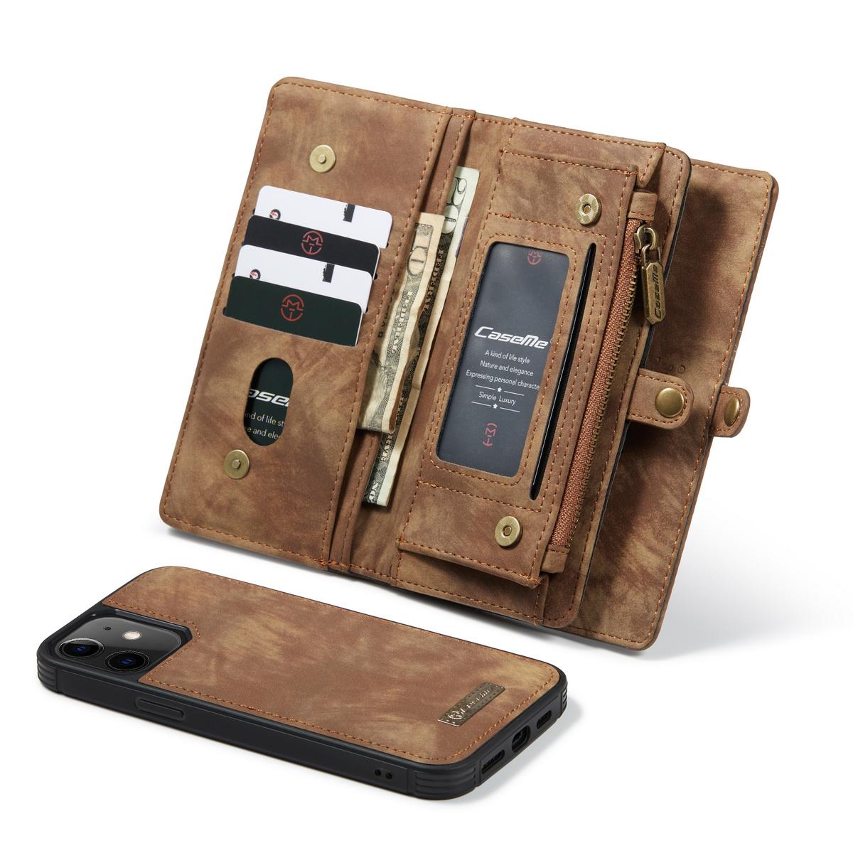 Cover portafoglio Multi-Slot Apple iPhone 12 Mini Marrone