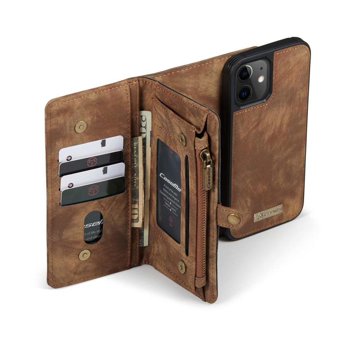 Cover portafoglio Multi-Slot Apple iPhone 12 Mini Marrone