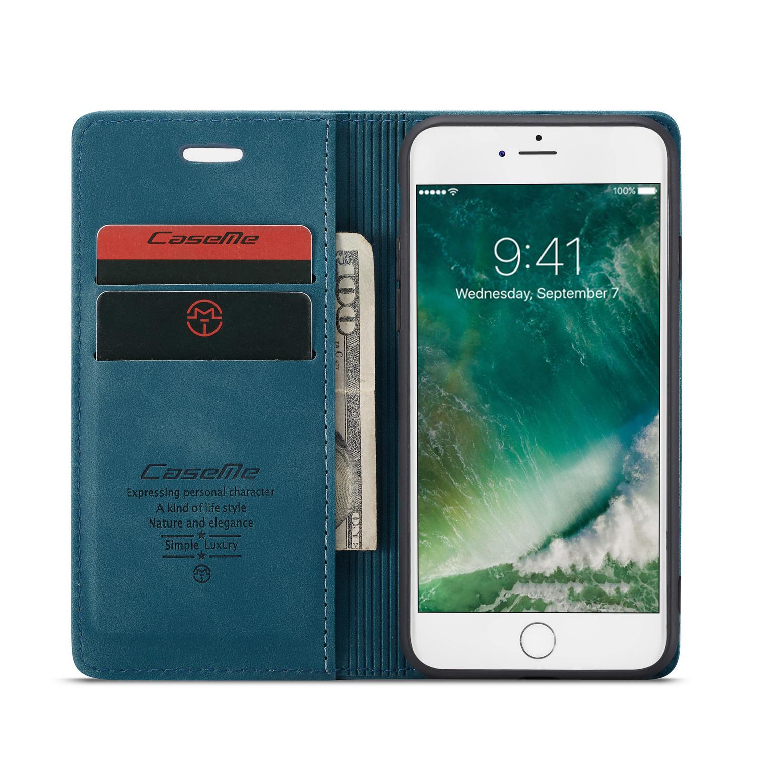 Custodie a portafoglio sottili iPhone 7 blu