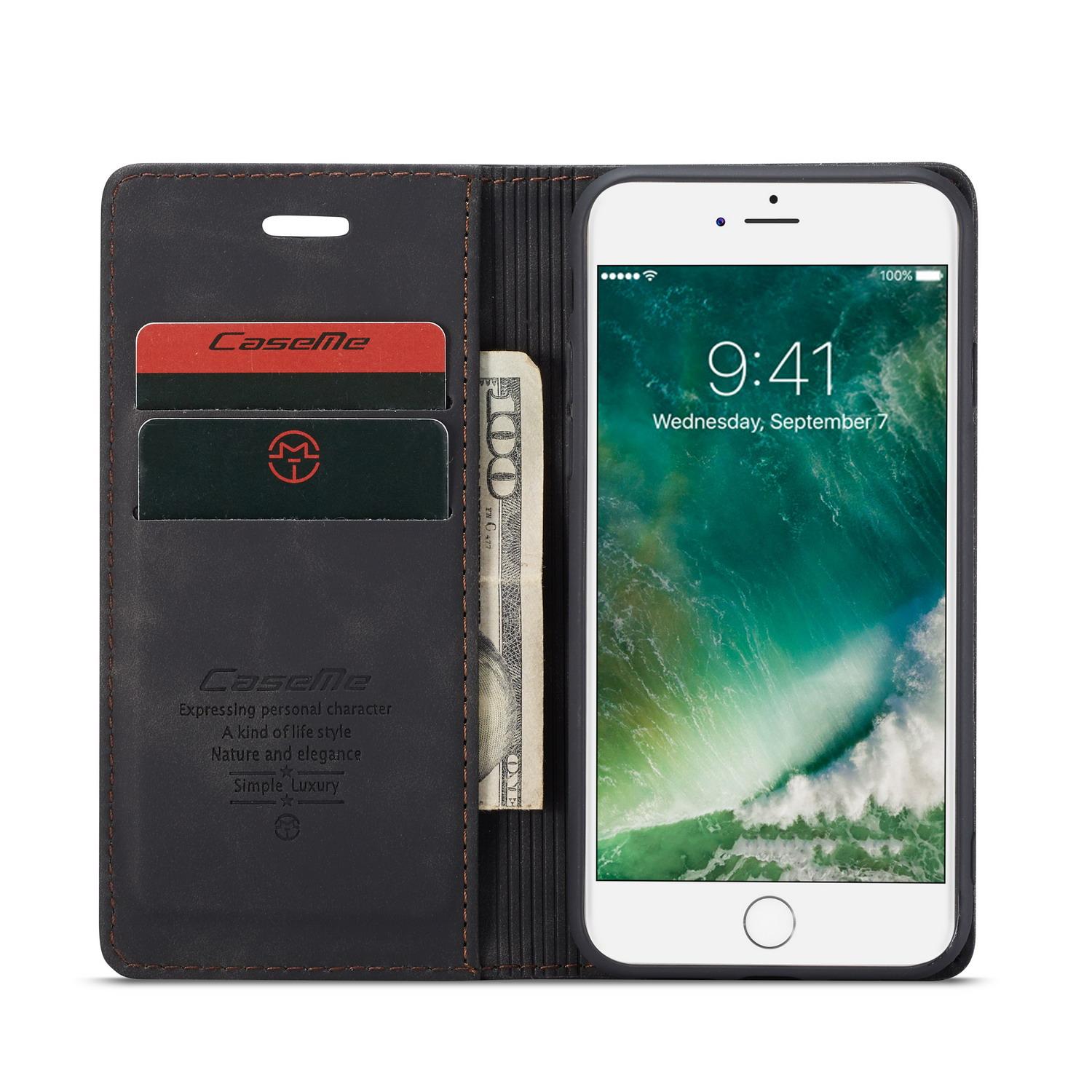Custodie a portafoglio sottili iPhone 7 nero