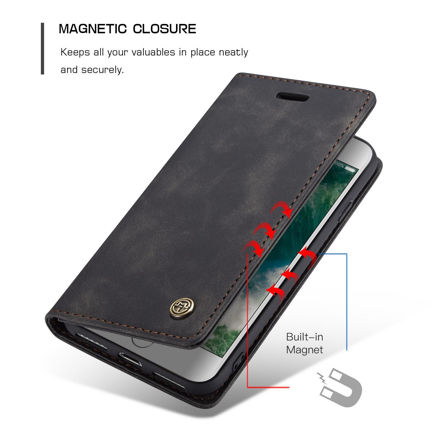 Custodie a portafoglio sottili iPhone SE (2022) nero