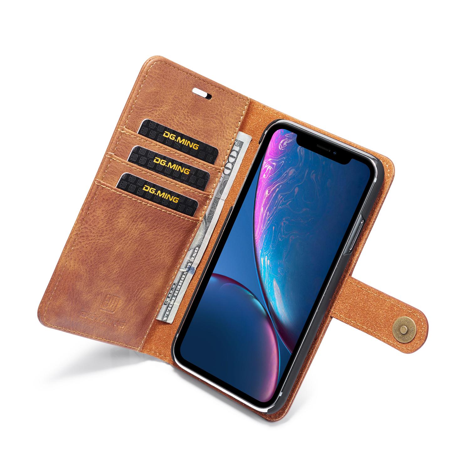 Cover portafoglio Magnet Wallet iPhone Xr Cognac