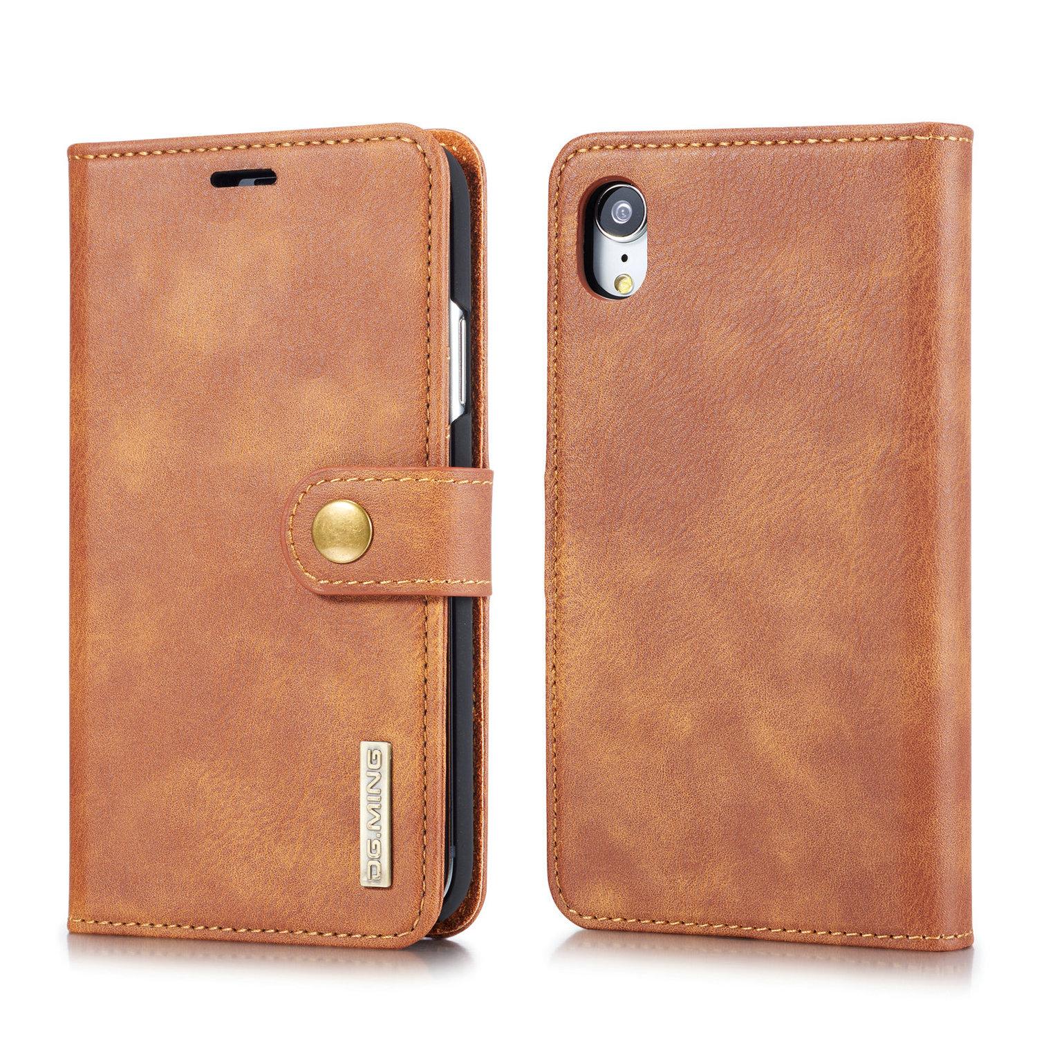 Cover portafoglio Magnet Wallet iPhone Xr Cognac