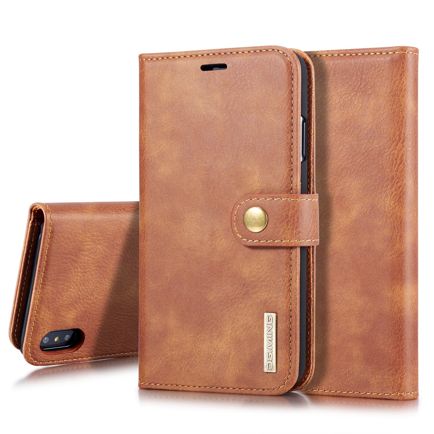 Cover portafoglio Magnet Wallet iPhone Xs Max Cognac