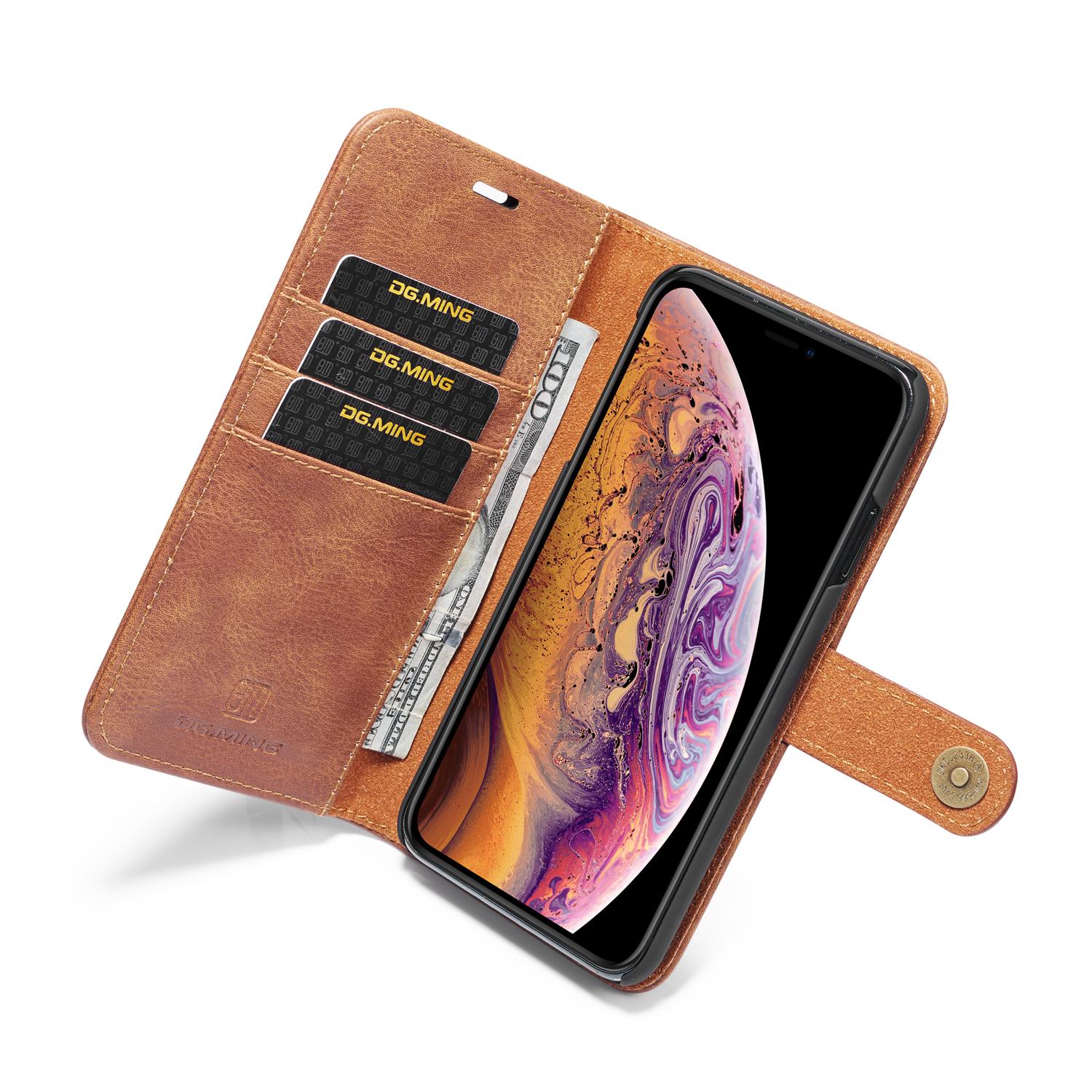 Cover portafoglio Magnet Wallet iPhone Xs Max Cognac