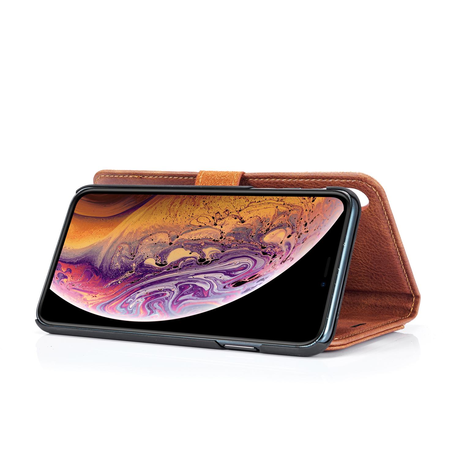 Cover portafoglio Magnet Wallet iPhone Xs Max Cognac