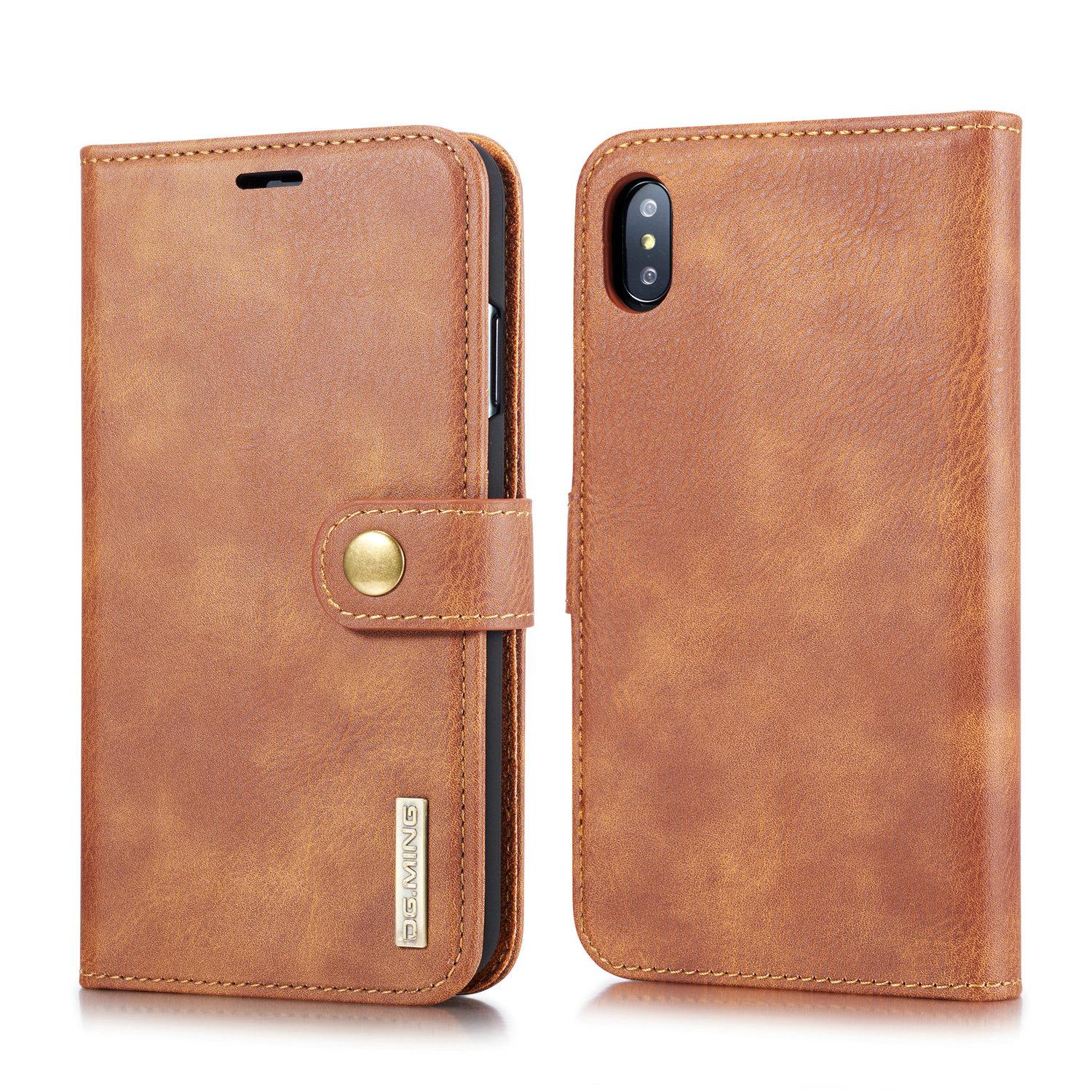 Cover portafoglio Magnet Wallet iPhone Xs Max Cognac