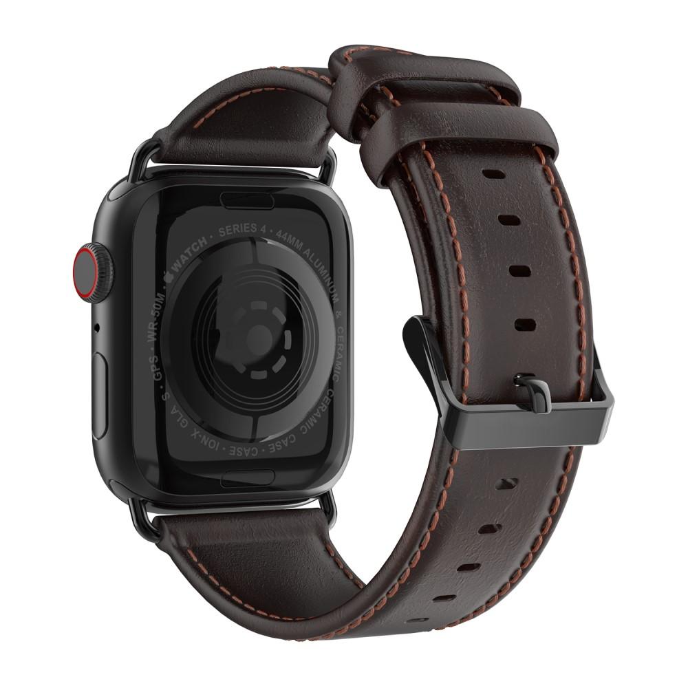 Cinturino in pelle Apple Watch 45mm Series 7 Brown