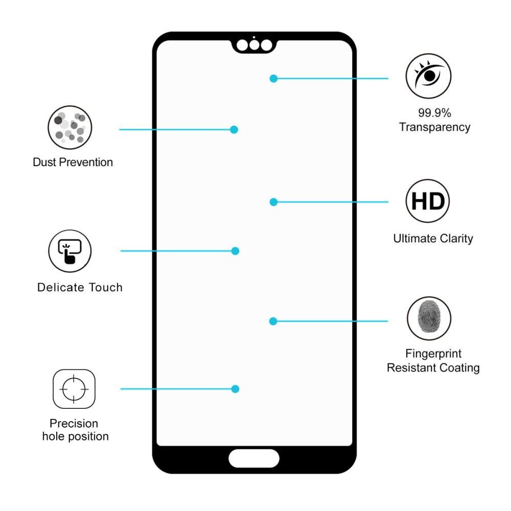 Full Glue Tempered Glass Huawei P20 Pro Nero