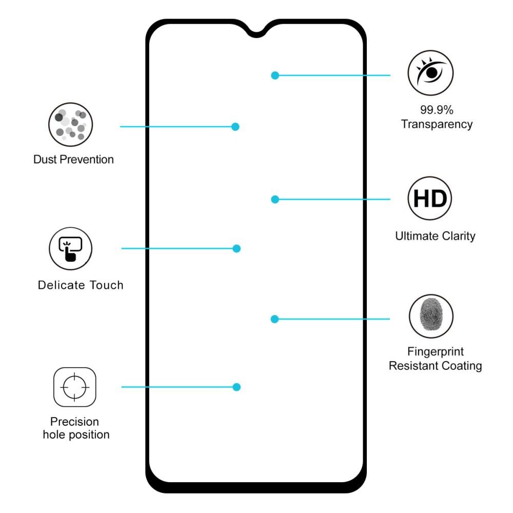 Full Glue Tempered Glass OnePlus 7/6T Nero