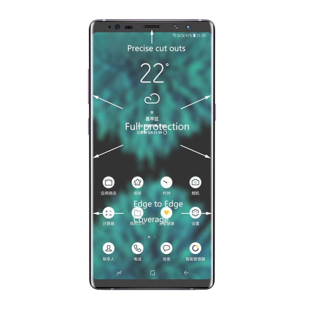 Proteggischermo curvo per schermo intero Samsung Galaxy Note 9