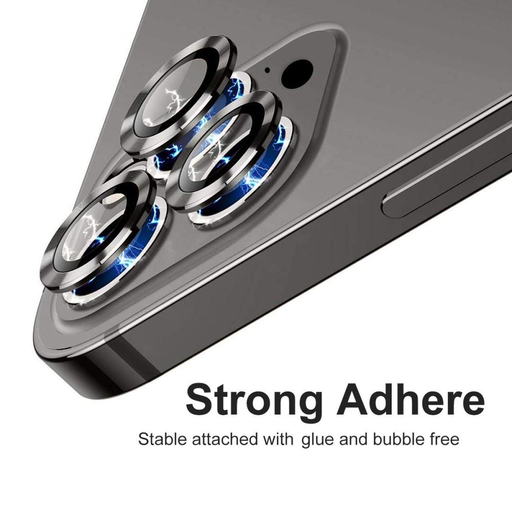 Proteggilente in vetro temperato alluminio iPhone 12 Pro Nero