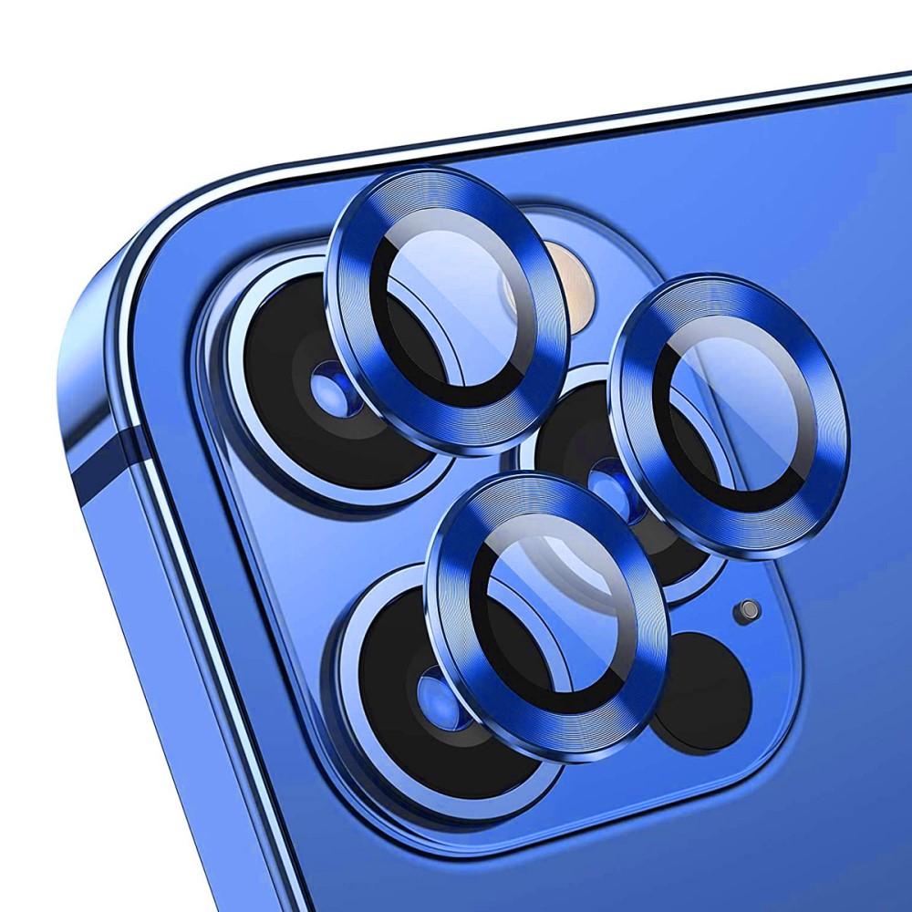 Proteggilente in vetro temperato alluminio iPhone 12 Pro Blu