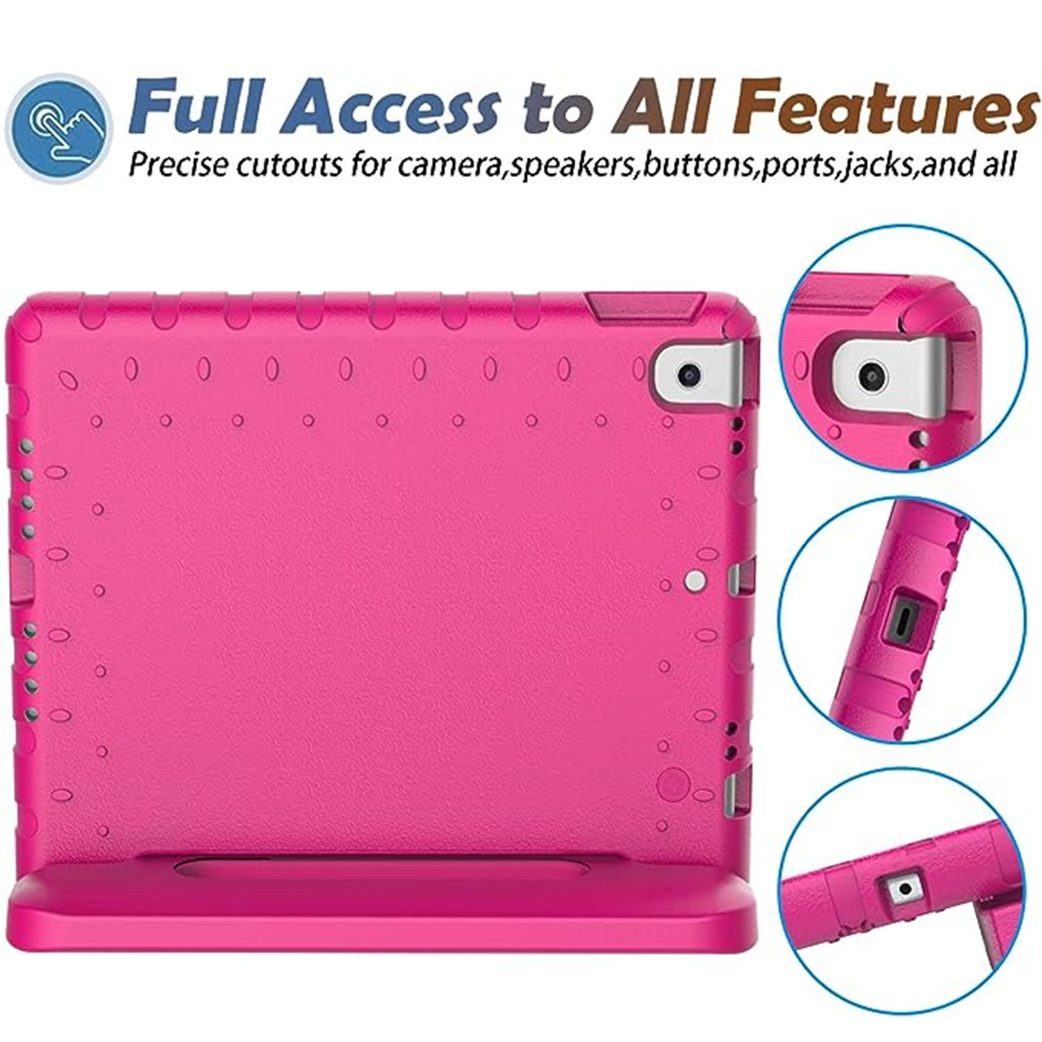 Cover anti-urto per bambini iPad 10.2 9th Gen (2021) rosa