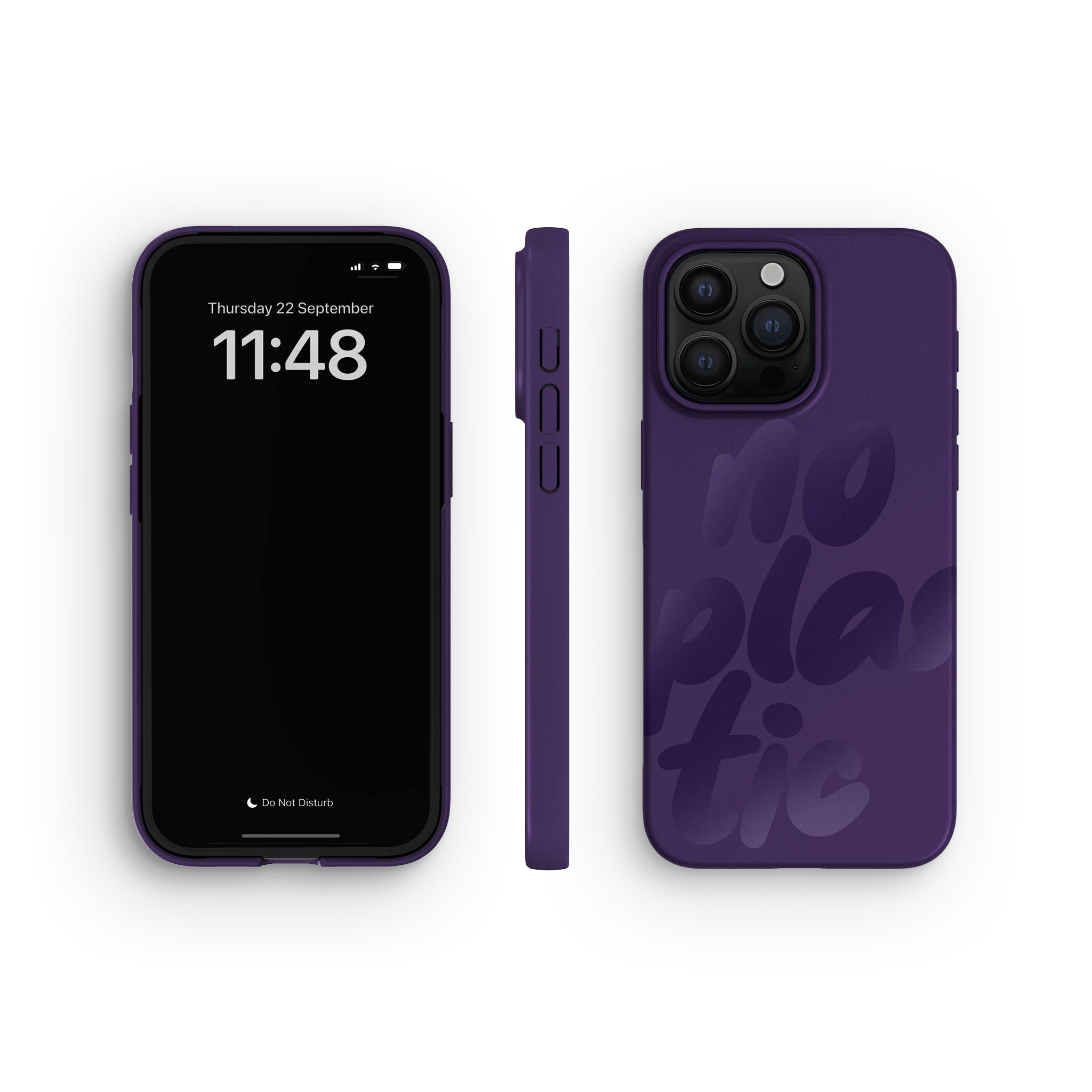 Cover per iPhone 15 Pro Max, No Plastic Blackberry Purple