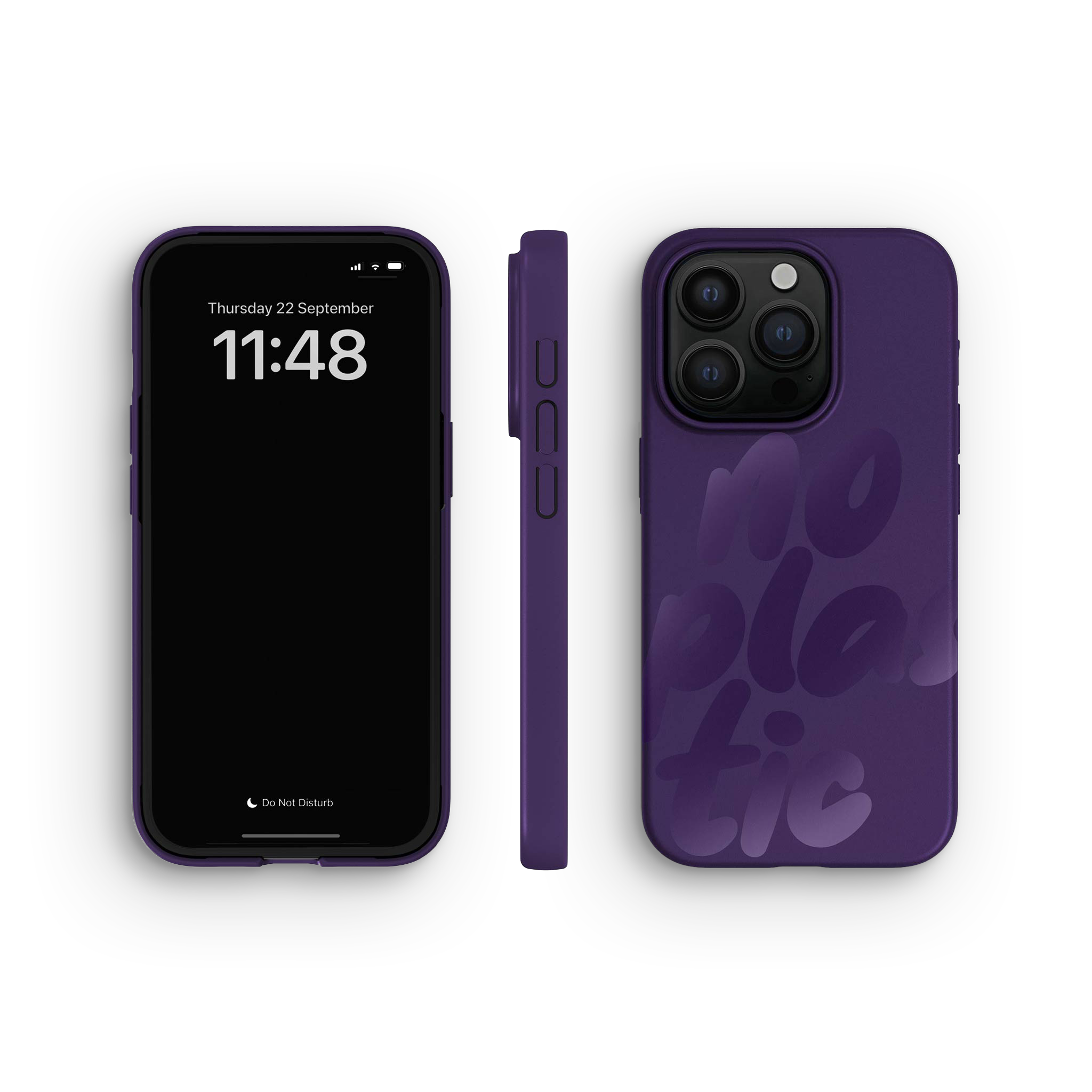 Cover per iPhone 15 Pro, No Plastic Blackberry Purple