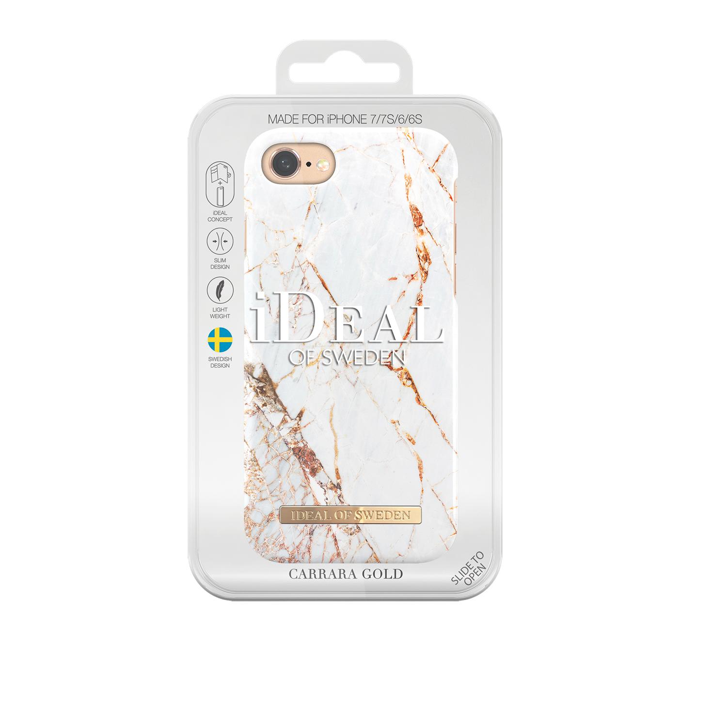 Cover Fashion Case iPhone 6/6S/7/8/SE Carrara Gold Marble