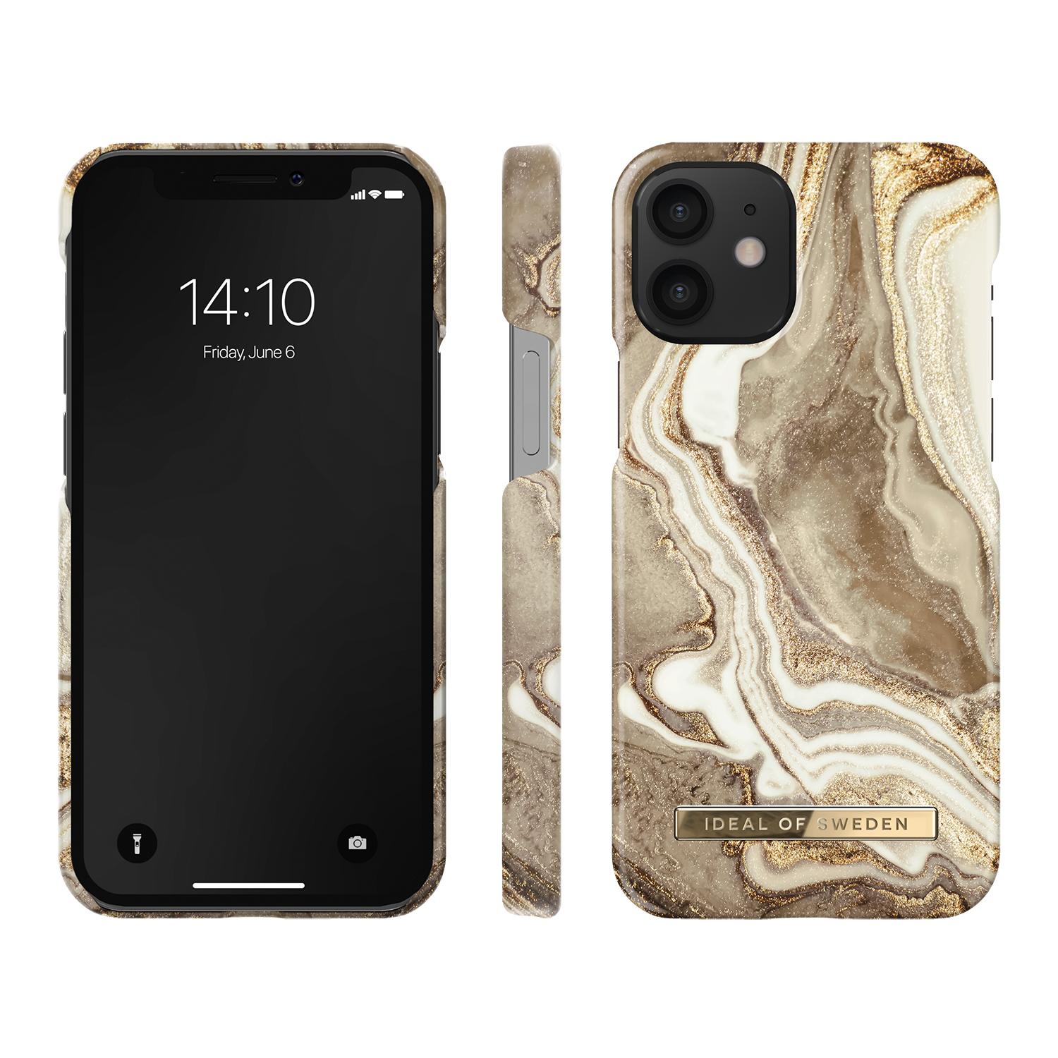 Cover Fashion Case iPhone 12 Mini Golden Sand Marble