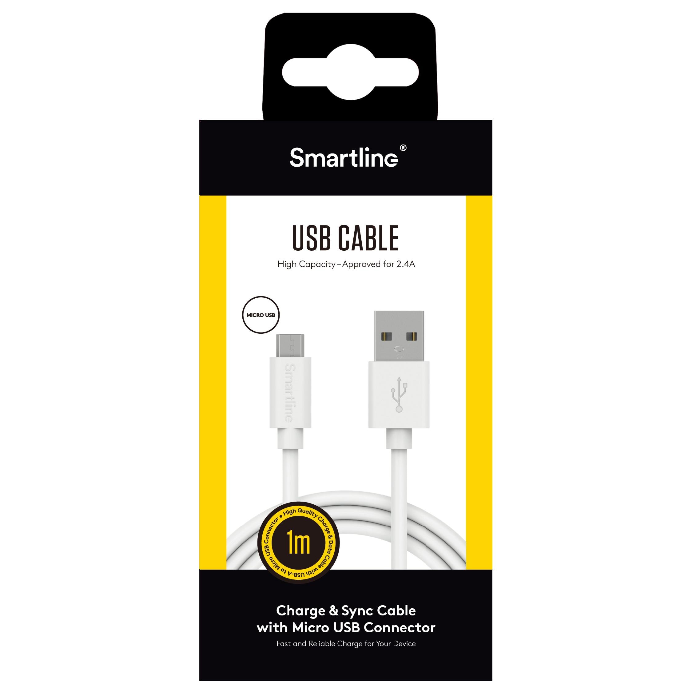 Cavo da USB-A a MicroUSB 1 metro Bianco