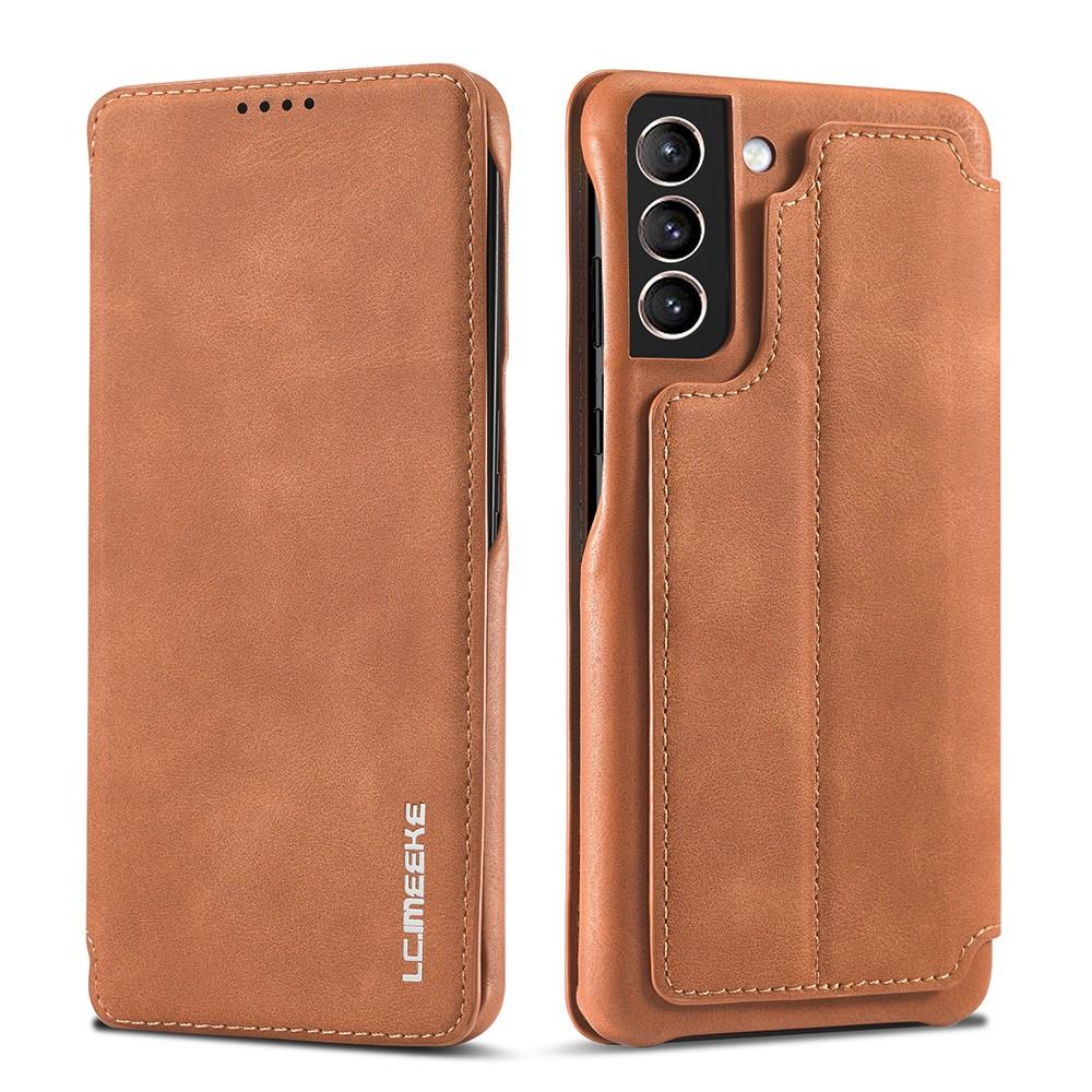 Custodie a portafoglio sottili Samsung Galaxy S21 Cognac