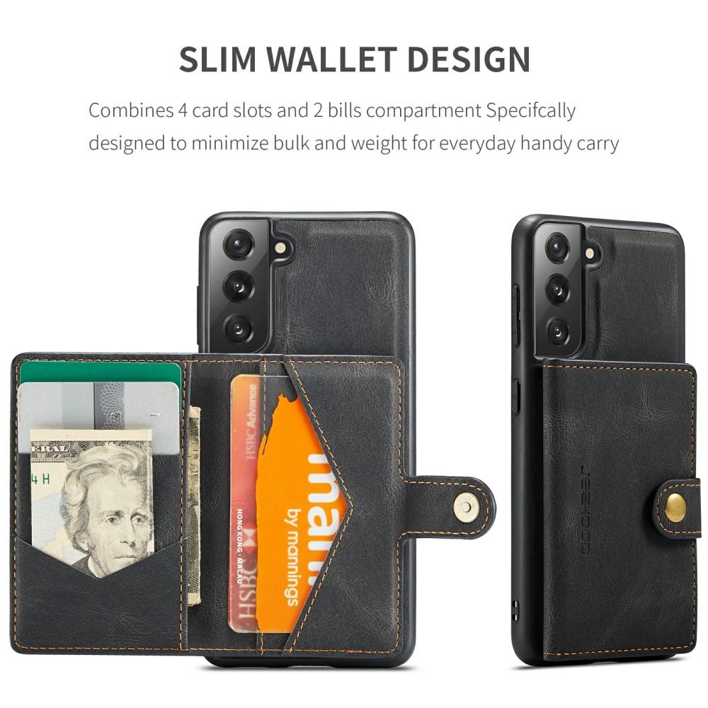 Cover Magnetic Wallet Card Case Samsung Galaxy S21 Black