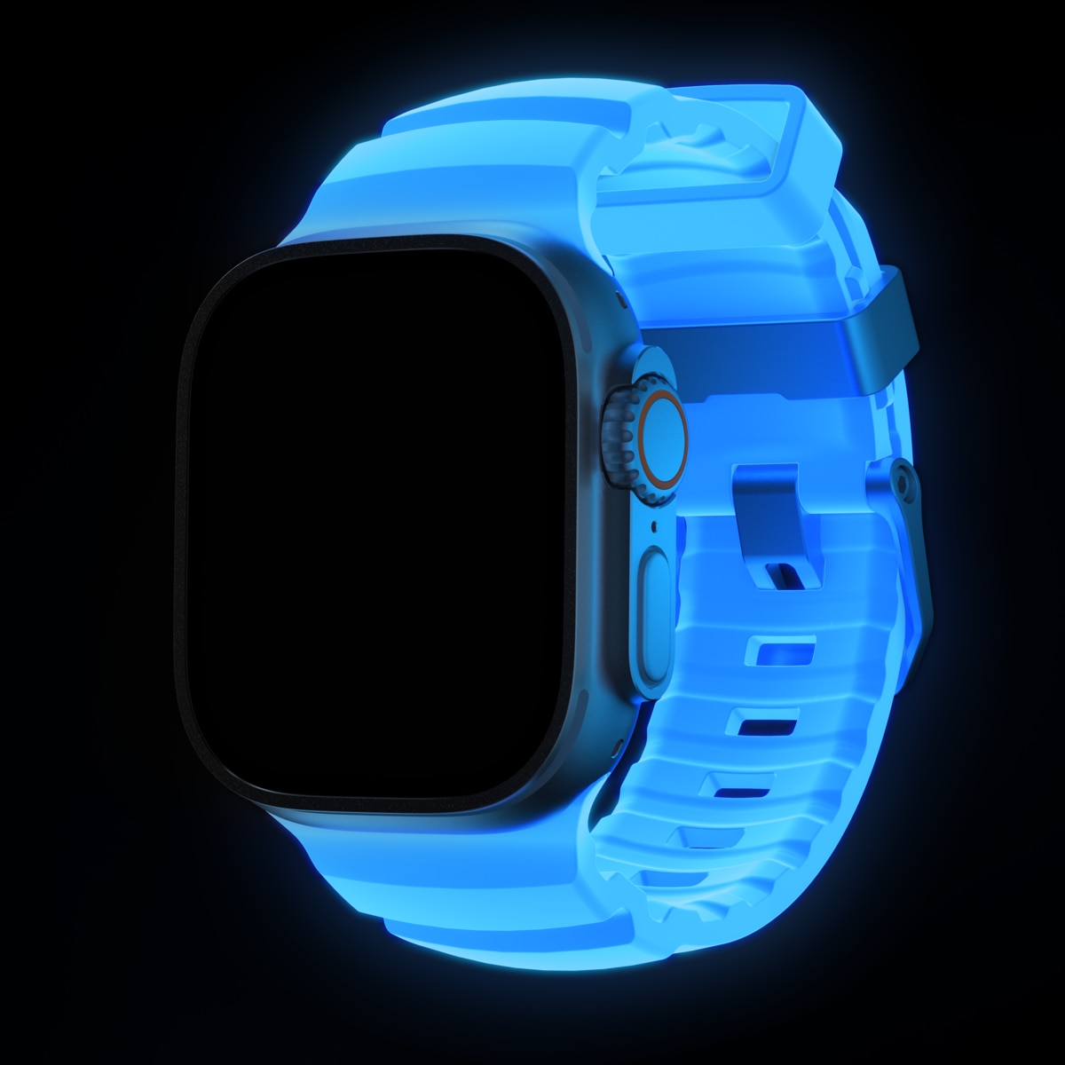 Rocky Point Band Apple Watch Series 1-3 42mm Icy Blue Glow (Natural Hardware) - Limited edition