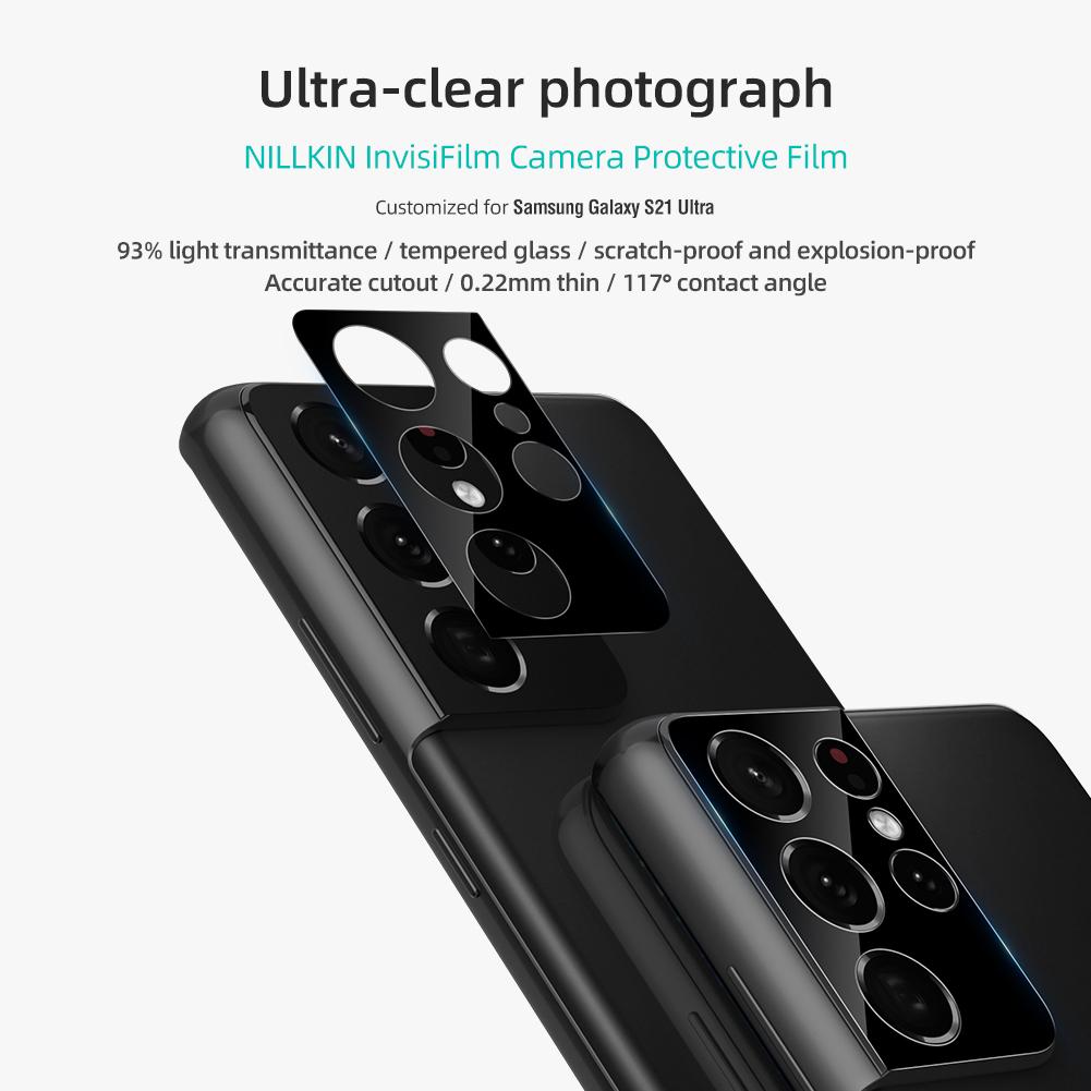 0.22mm InvisiFilm Protezione fotocamera (2 pezzi) Samsung Galaxy S21 Ultra Nero