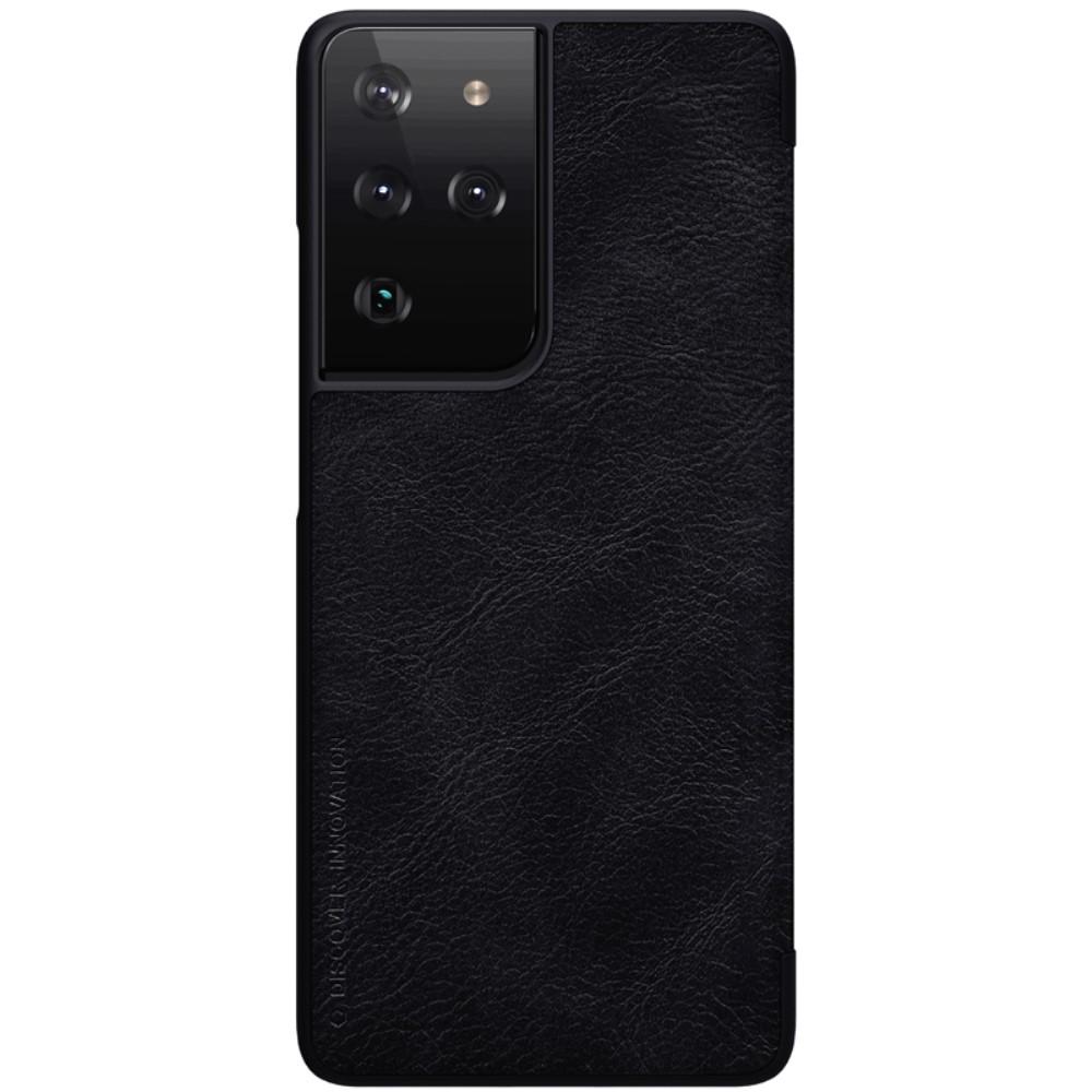 Qin Series Custodia in pelle Samsung Galaxy S21 Ultra Nero