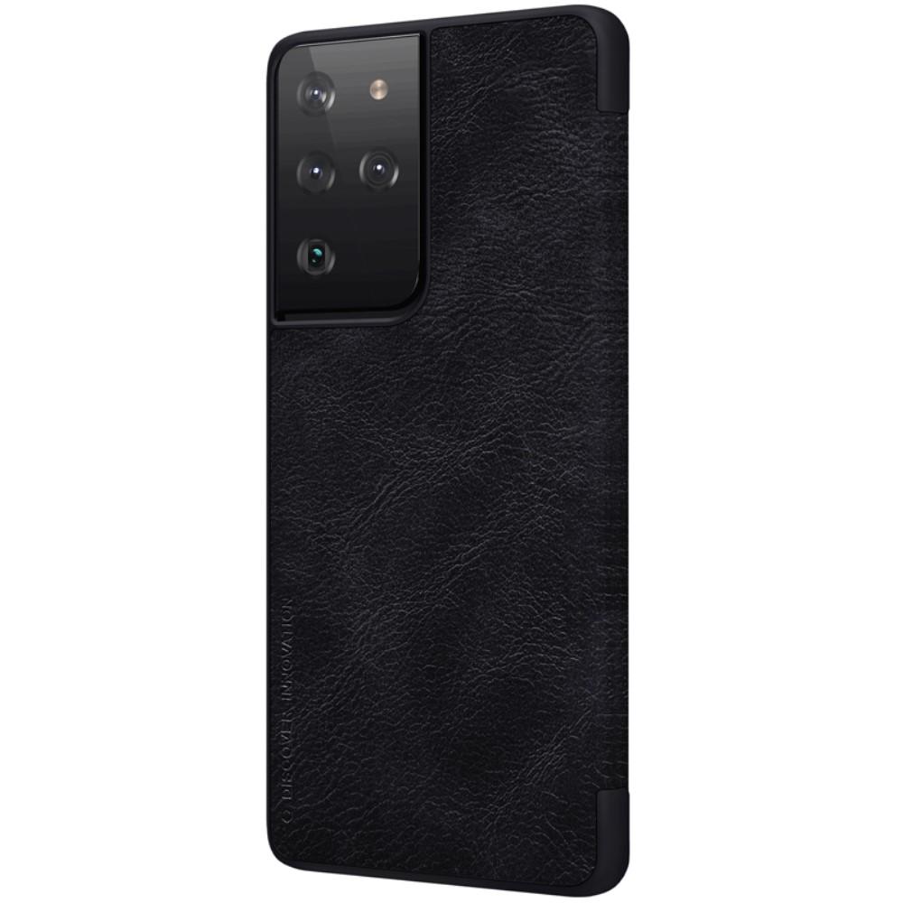 Qin Series Custodia in pelle Samsung Galaxy S21 Ultra Nero