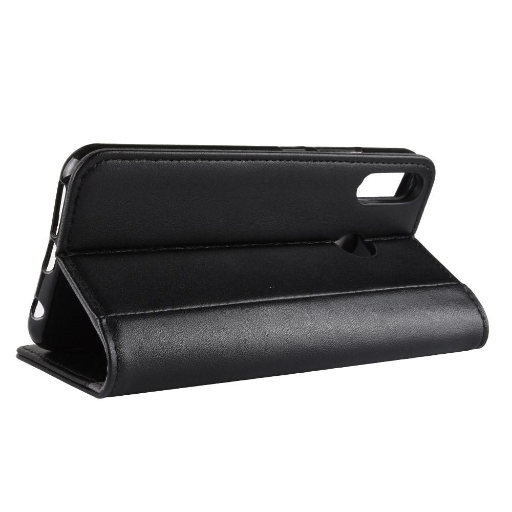 Custodia a portafoglio in vera pelle Asus ZenFone 5Z/ZenFone 5, Nero