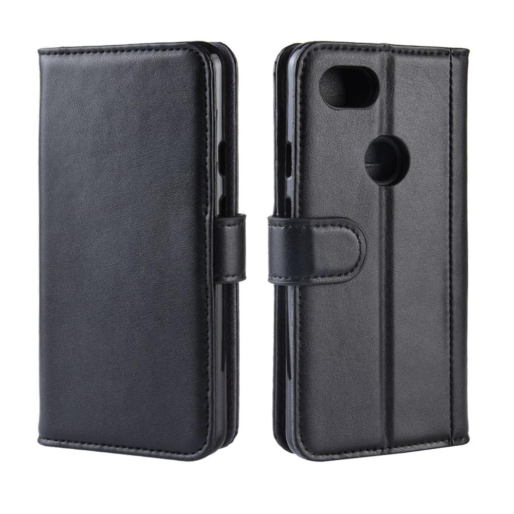 Custodia a portafoglio in vera pelle Google Pixel 3a, Nero