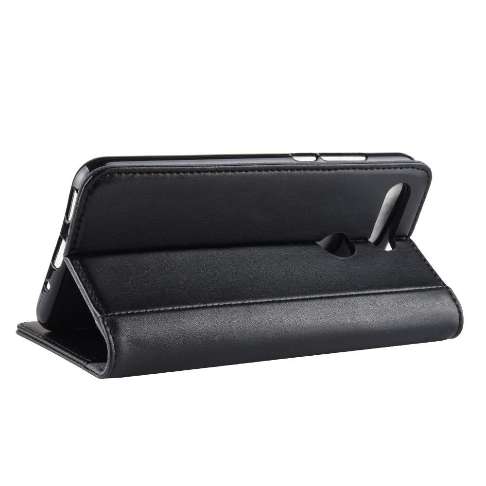 Custodia a portafoglio in vera pelle Huawei Honor View 20, Nero