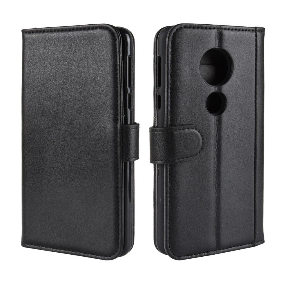 Custodia a portafoglio in vera pelle Motorola Moto E5/G6, nero