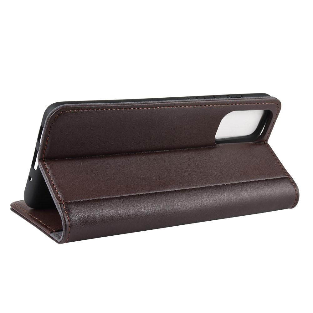 Custodia a portafoglio in vera pelle Samsung Galaxy S20, Marrone
