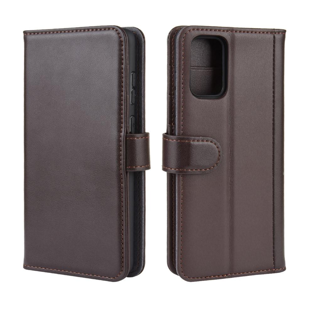 Custodia a portafoglio in vera pelle Samsung Galaxy S20, Marrone
