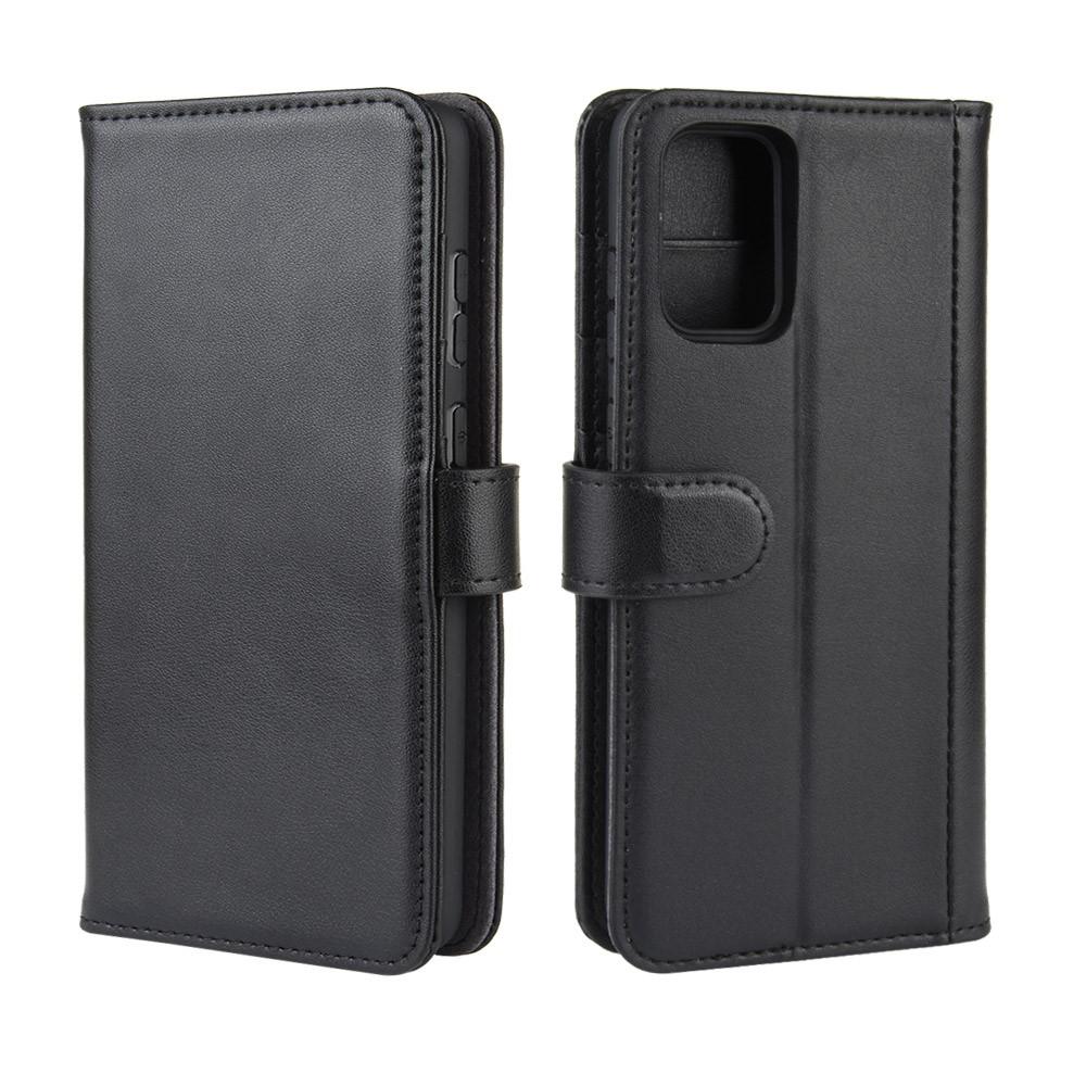 Custodia a portafoglio in vera pelle Samsung Galaxy S20 Plus, nero