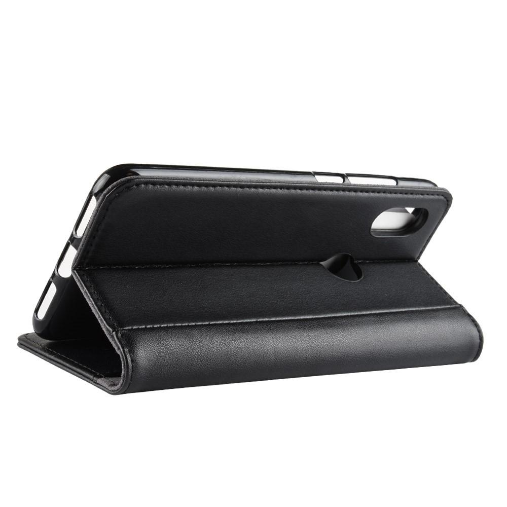 Custodia a portafoglio in vera pelle Xiaomi Mi A2 Lite, nero